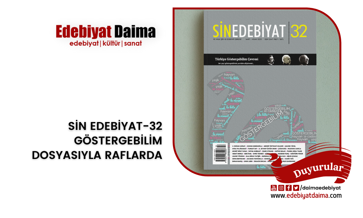 SİN EDEBİYAT 32 GÖSTERGEBİLİM DOSYASIYLA RAFLARDA SİN EDEBİYAT 32 GÖSTERGEBİLİM DOSYASIYLA RAFLARDA