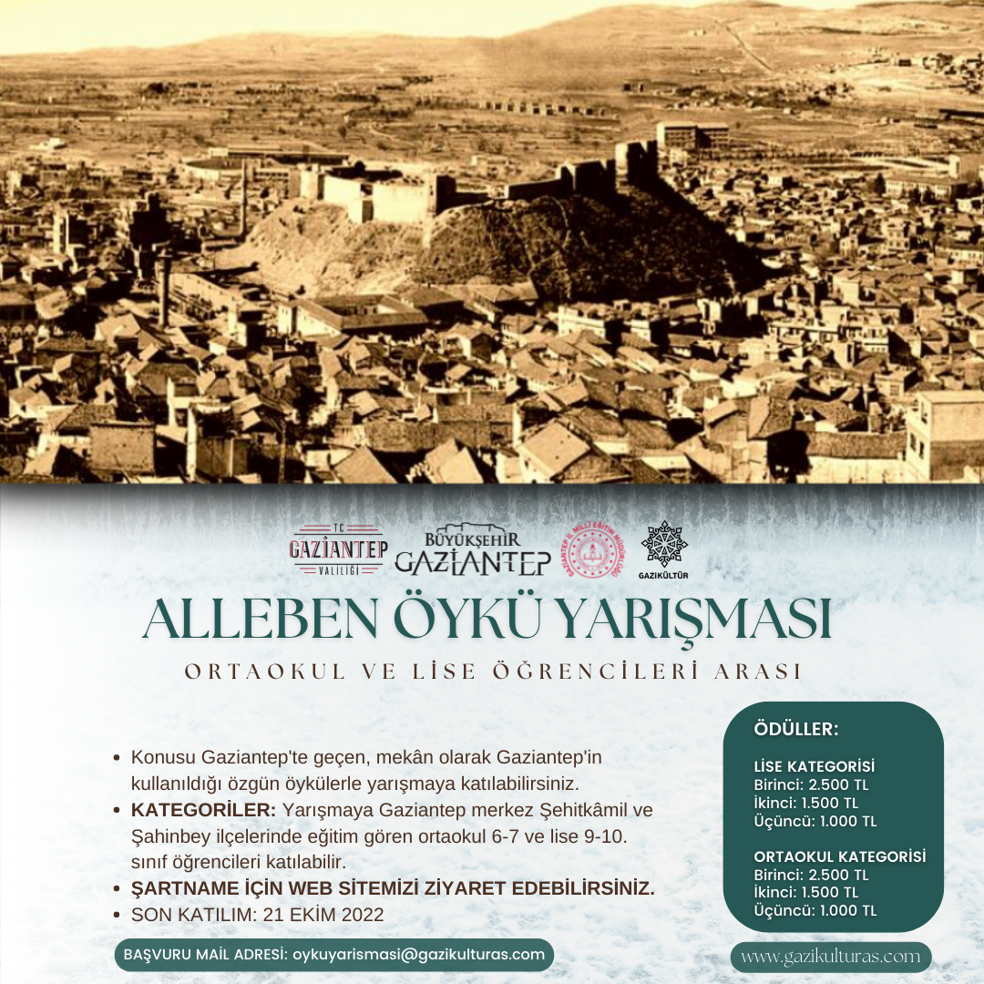 ALLEBEN ÖYKÜ YARIŞMASI’NA BAŞVURU İÇİN SON GÜN 21 EKİM