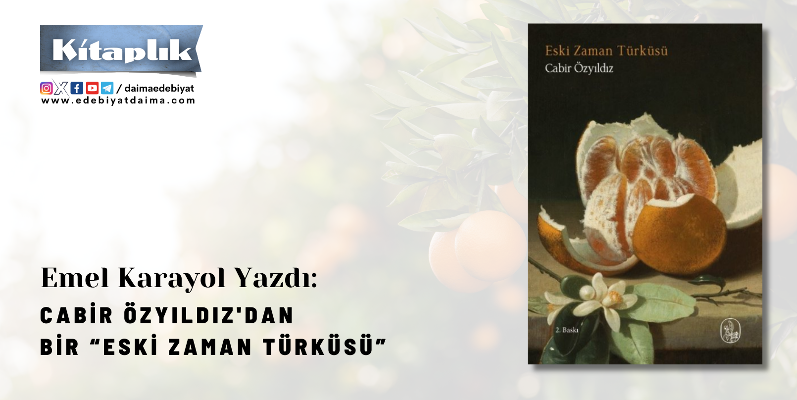 Emel Karayol Yazdı: Cabir Özyıldız’dan Eski Zaman Türküsü