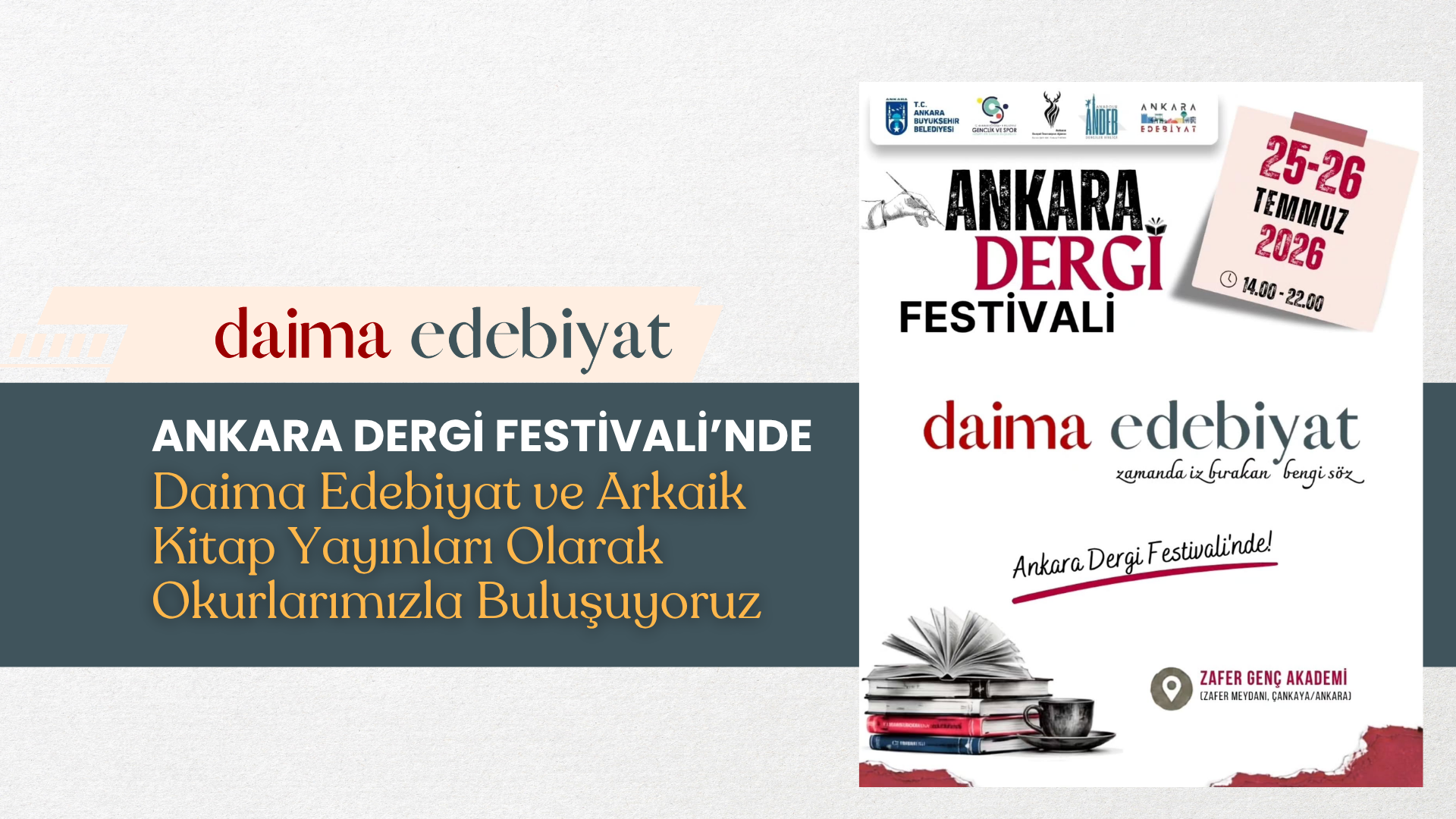 Ankara Dergi Festivali’nde Okurlarımızla Buluşacağız