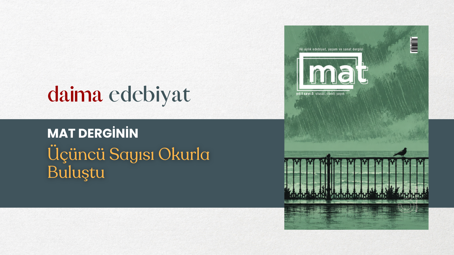 Mat Dergi Üçüncü Sayısıyla Okur Karşısında